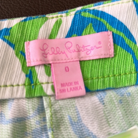 Lilly Pulitzer blue and green shorts size 0 - Picture 3 of 4